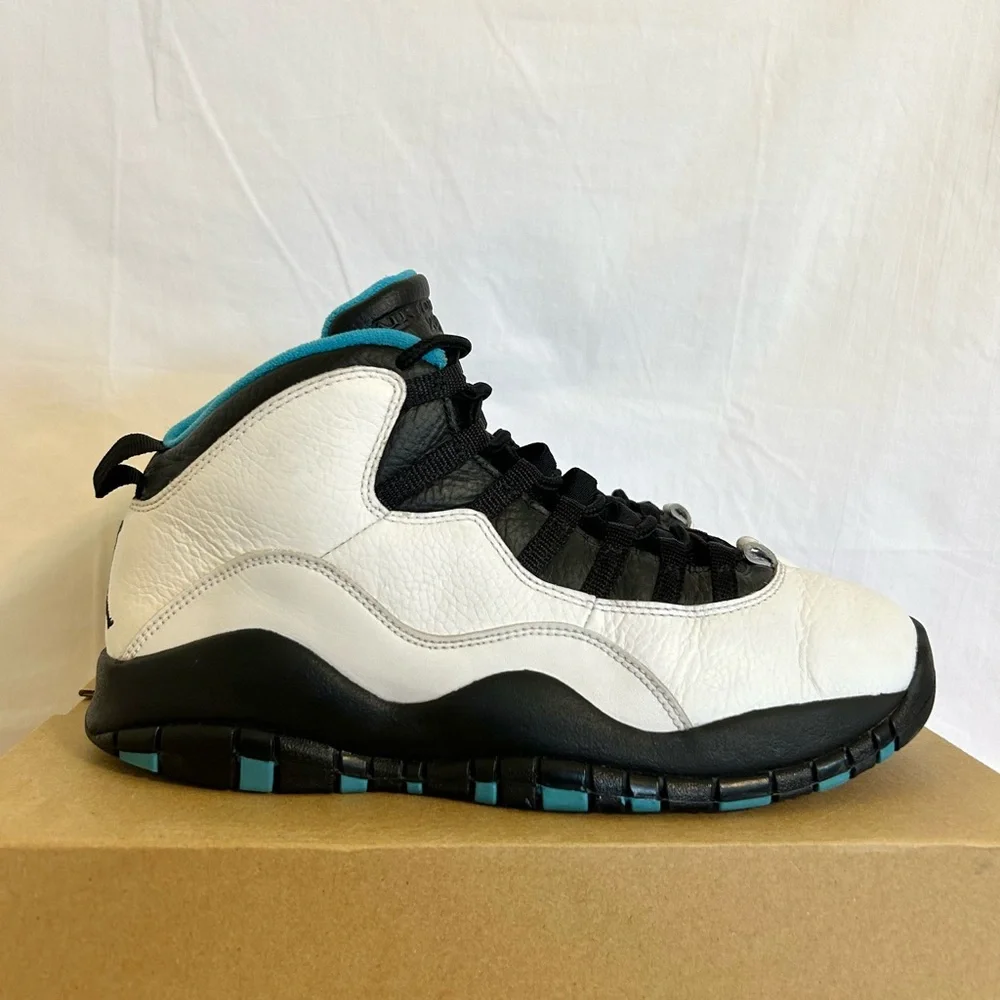 AUTHENTIC Jordan 10 Retro Powder Blue size 9 310805-106 2014 PRE-OWNED
